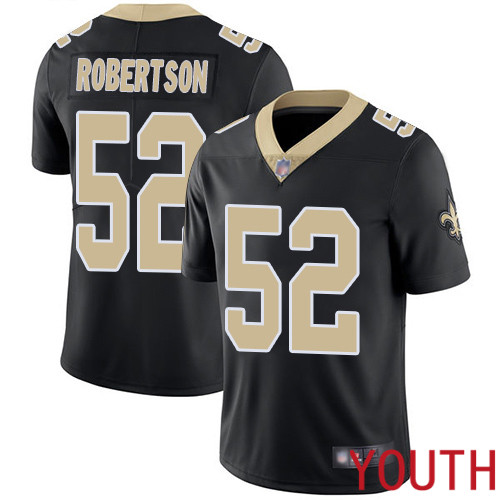 New Orleans Saints Limited Black Youth Craig Robertson Home Jersey NFL Football #52 Vapor Untouchable Jersey